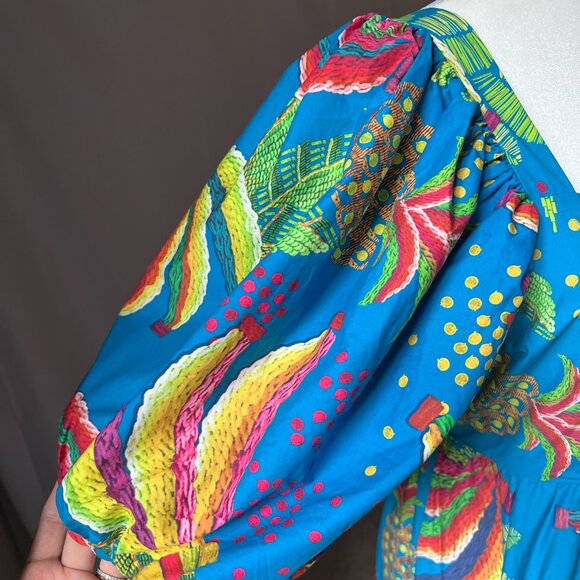 Anthropologie FARM Rio Tropics Tiered Midi Dress Size M EUC - Picture 4 of 7